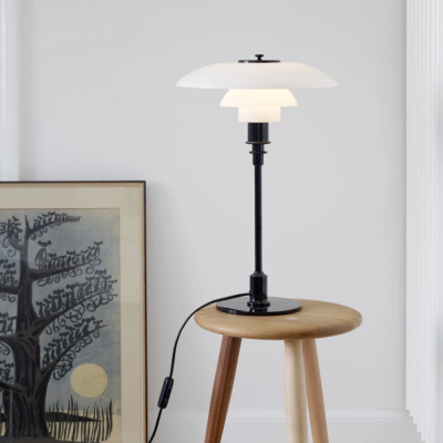 Lampe de chevet Louis Poulsen Ph 3/2 blanc - noir