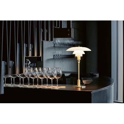 Louis Poulsen Ph 3/2 lampe de table table de chevet blanche - laiton