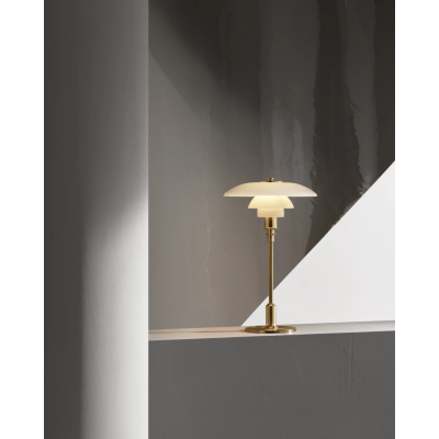Louis Poulsen Ph 3/2 lampe de table table de chevet blanche - laiton