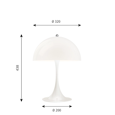 Louis Poulsen Panthella 320 lampada da tavolo bianco