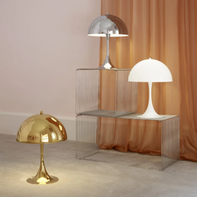 Louis Poulsen Panthella 320 chrome table lamp