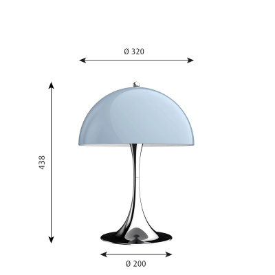 Lampe de table grise Louis Poulsen Panthella 320