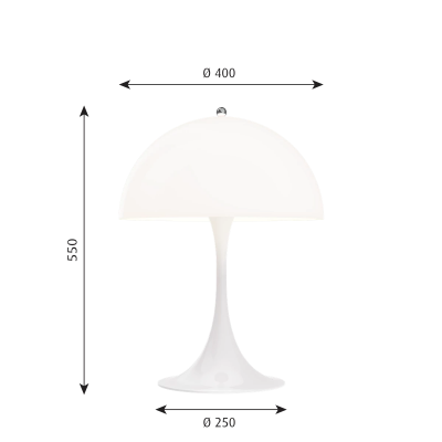 Lampe de table blanche Louis Poulsen Panthella 400