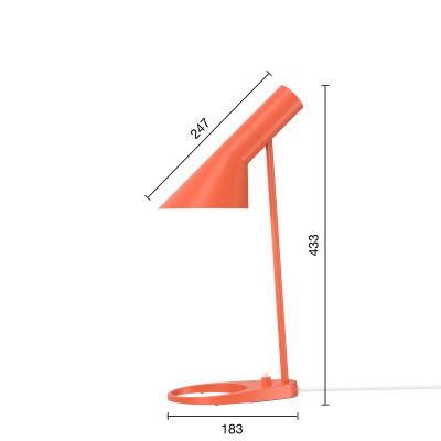 Louis Poulsen Aj Mini orange Tischlampe