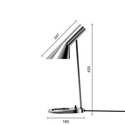 Louis Poulsen Aj Mini lampe de table en acier inoxydable