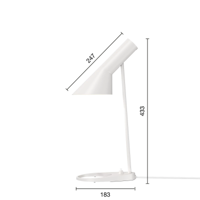 Louis Poulsen Aj Mini lámpara de mesa blanca