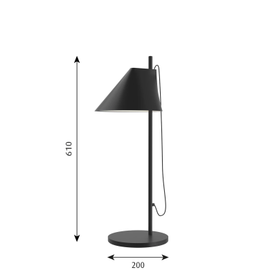 Lampe de table noire Louis Poulsen Yuh