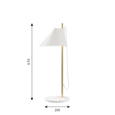 Louis Poulsen Yuh table lamp white and brass