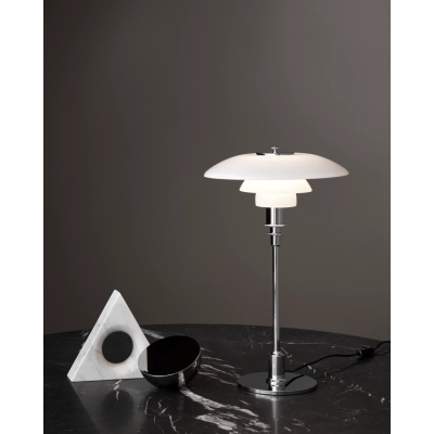 Louis Poulsen Ph 2/1 lámpara de mesa 12 cm blanco - cromo