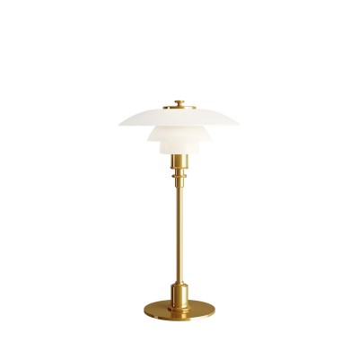 Louis Poulsen Ph 2/1 lámpara de mesa 12 cm blanco - latón