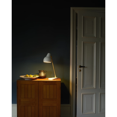 Louis Poulsen Vl38 lámpara de mesa mesita de noche blanca