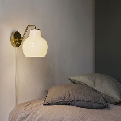 Louis Poulsen Vl Ring Crown Wall single wall lamp white brass