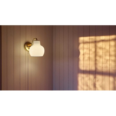 Louis Poulsen Vl Ring Crown Wall lampada a parete singola bianco ottone