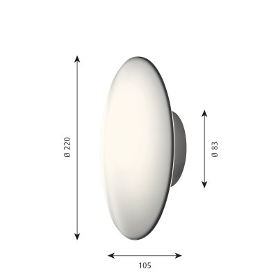 Louis Poulsen Aj Eklipta aplique 22 cm blanco