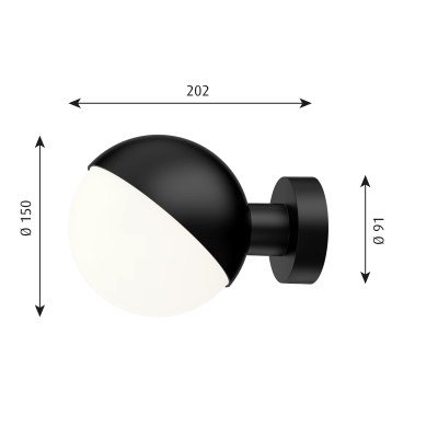 Louis Poulsen Vl Studio aplique 20 cm negro