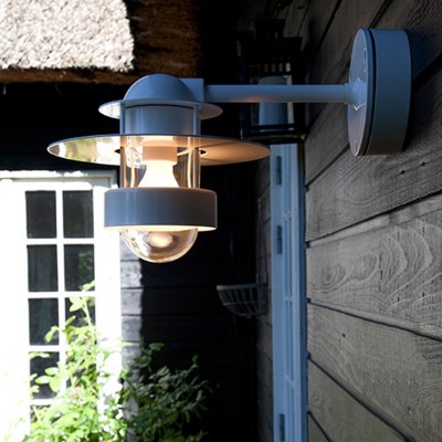 Louis Poulsen Albertslund outdoor wall lamp short arm grey