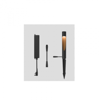 Louis Poulsen Flindt Garden Stehlampe Außenpoller H 35 cm schwarz