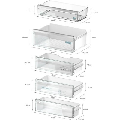 Siemens kb96nvfe0 Iq300 Lodówka-zamrażarka do zabudowy 71 cm wys. 194 cm
