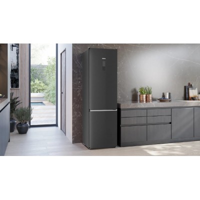 Lodówka wolnostojąca Siemens kg39naxcf Iq500 60 cm h 203, stal nierdzewna, czarna