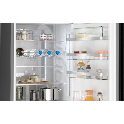 Siemens kg39naxcf Iq500 free-standing combined refrigerator 60 cm h 203 black stainless steel