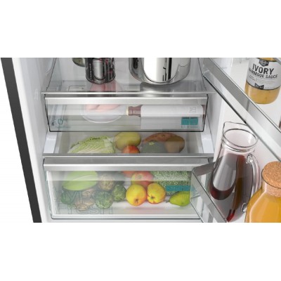 Lodówka wolnostojąca Siemens kg39naxcf Iq500 60 cm h 203, stal nierdzewna, czarna