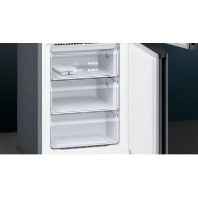 Siemens kg39nxxeb Iq300 réfrigérateur combiné pose libre 60 cm h 203 acier inoxydable noir
