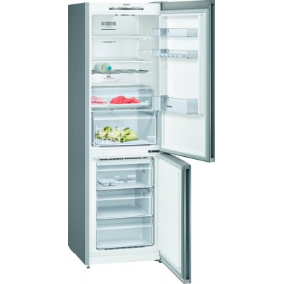 Lodówka kombinowana Siemens kg36nviec Iq300 o wysokości 60 cm ze stali nierdzewnej