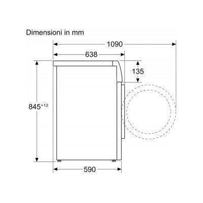 Siemens wg54b2a0 Iq700 Lavatrice 60 cm 10 kg libera installazione bianco