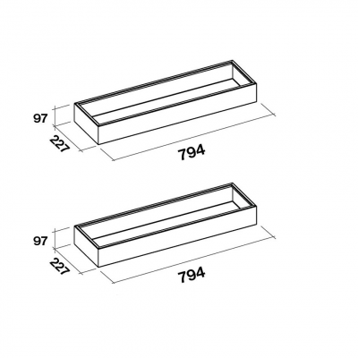 Falmec kacl.744if Spazio stainless steel hood tray kit