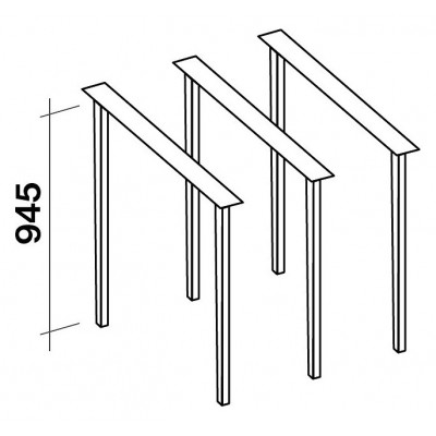 Falmec kacl.748hf Spazio kit d'extension d'extension de capot noir