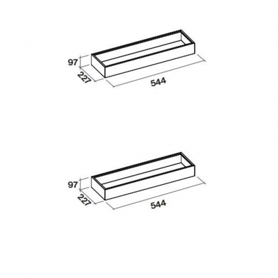 Falmec kacl.741if Spazio stainless steel hood tray kit