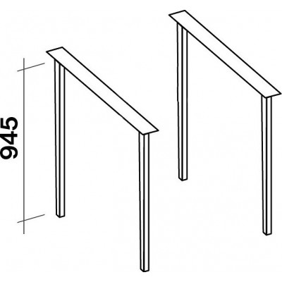 Falmec kacl.742hf Spazio kit d'extension d'extension de capot noir