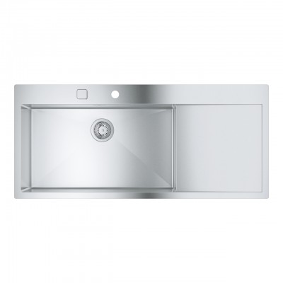 Grohe 31581sd1 K1000 Évier 1 bac gauche + égouttoir inox 116 cm