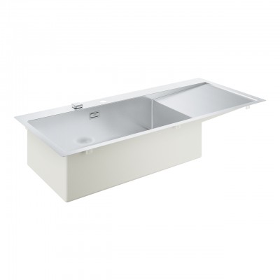 Grohe 31581sd1 K1000 Left single bowl sink + 116 cm stainless steel drainer
