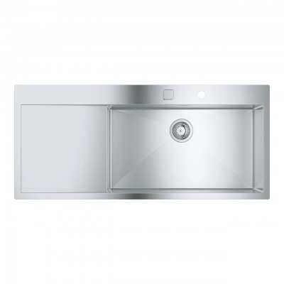 Grohe 31582sd1 K1000 Fregadero derecho de 1 seno + escurridor de acero inoxidable 116 cm