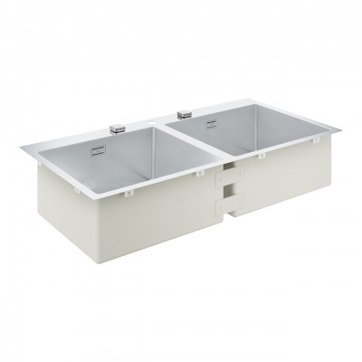Grohe 31585sd1 K800 Évier double cuve 102 cm acier inoxydable