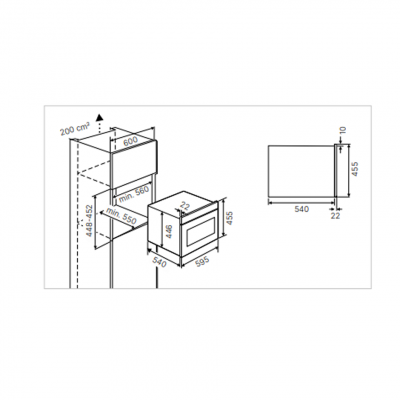 Küppersbusch cmk 6120.0 s forno microonde da incasso h 45 cm nero