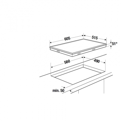 Küppersbusch ke 6130.1 se K-Serie 1 piano cottura elettrico 60 cm nero + cornice inox