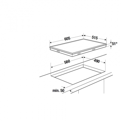 Küppersbusch ke 6130.1 se K-Serie 1 table de cuisson électrique 60 cm noir + cadre en acier inoxydable