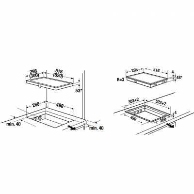 Küppersbusch vki 3850.0 sr K-Serie 8 piano induzione domino 30 cm nero