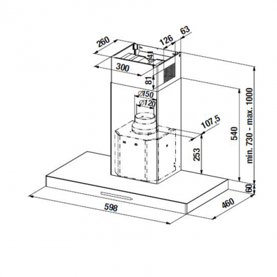 Küppersbusch dw 6340.1 et K-Serie 3 hotte murale 60 cm en acier inoxydable