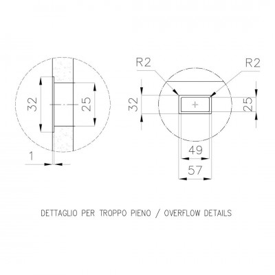 Foster 5557 246 Phantom fondo vasca lavello 75.6 cm gun metal