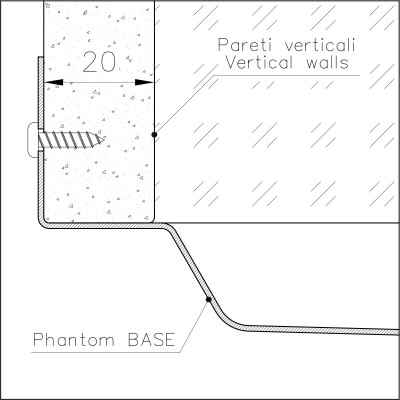 Foster 5557 246 Phantom fondo vasca lavello 75.6 cm gun metal