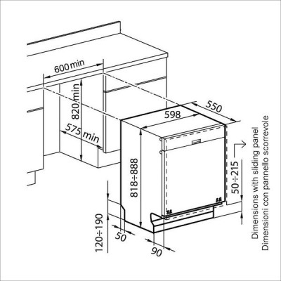 Foster 2941 001 KS Plus built-in dishwasher 60 cm completely hidden