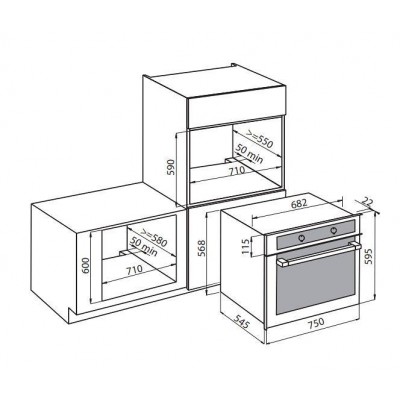 Foster 7137 000 Ke 75 cm stainless steel built-in oven
