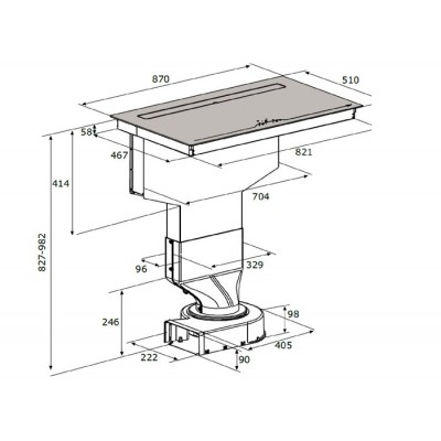 Bertazzoni p904ibh2m30nt Modernes Induktionskochfeld mit integrierter Dunstabzugshaube 90 cm schwarz