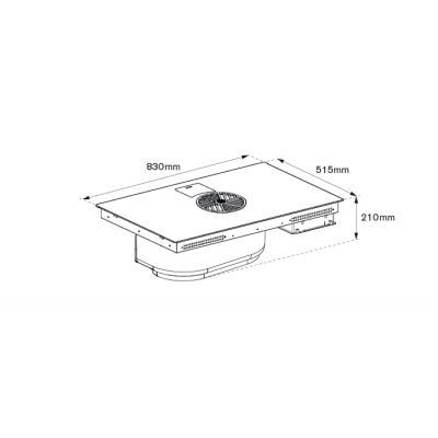 Bertazzoni p804ich2m37nt Nowoczesna płyta indukcyjna ze zintegrowanym okapem 80 cm czarna