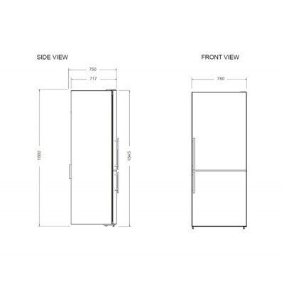 Bertazzoni rbm76f4fxnc Master frigorífico combi independiente 75 cm acero inoxidable