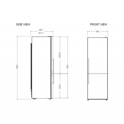 Bertazzoni rbm60f4fxnc Master freistehender Kühlschrank mit Gefrierfach 60 cm Edelstahl