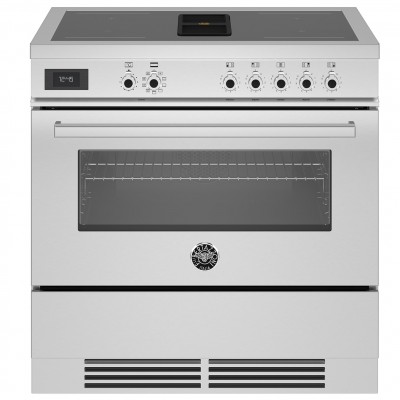 Bertazzoni proch94i1ext Air-Tec countertop induction kitchen with integrated hood 90 cm stainless steel